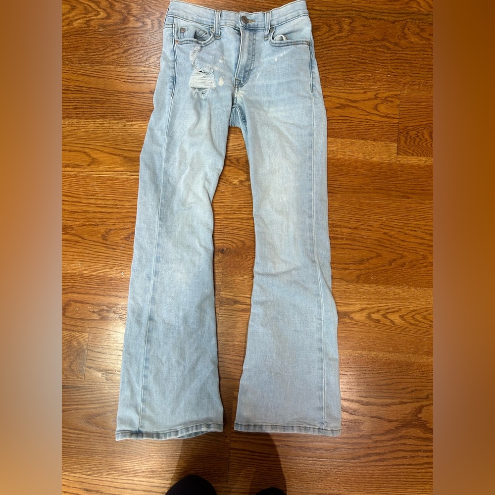 Aeropastel high rise flare light blue jeans NEVER WORN BUT NO TAGS ON